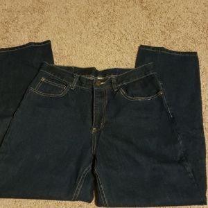 Open trails denim jeans relaxed boot cut